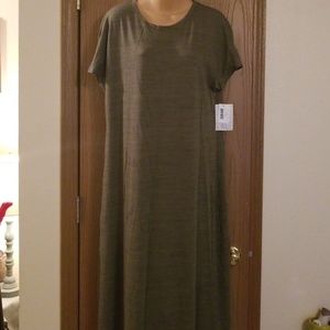 Olive green with Black micro stripes Maria New